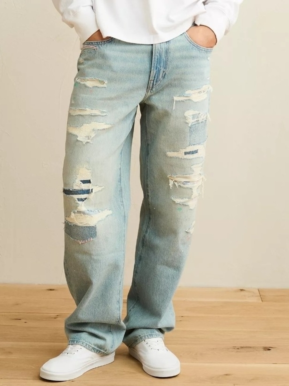 American Eagle AE Men’s Pride Loose Fit Jeans Blue 28x28 Denim